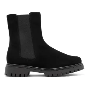 PieSanto Women's 245646 Chelsea Black Suede Walk Around