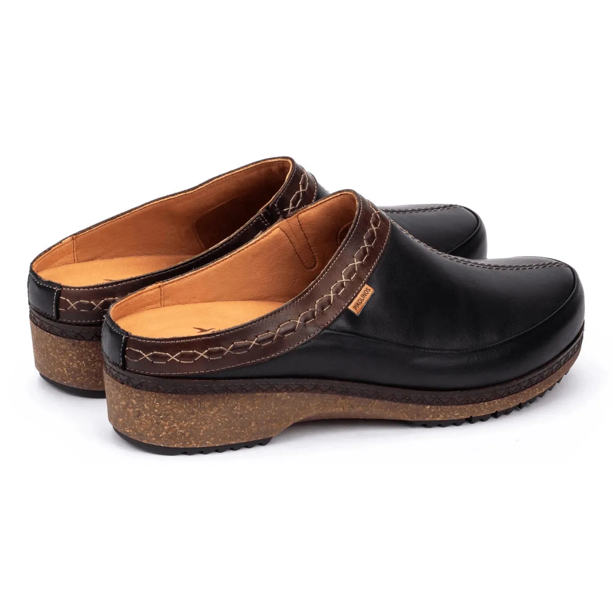 Pikolinos Women's Granada Black Leather Slim Build Dynamic Grip