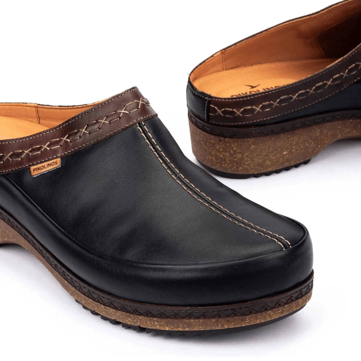 Pikolinos Women's Granada Black Leather Blown Rubber Outsole