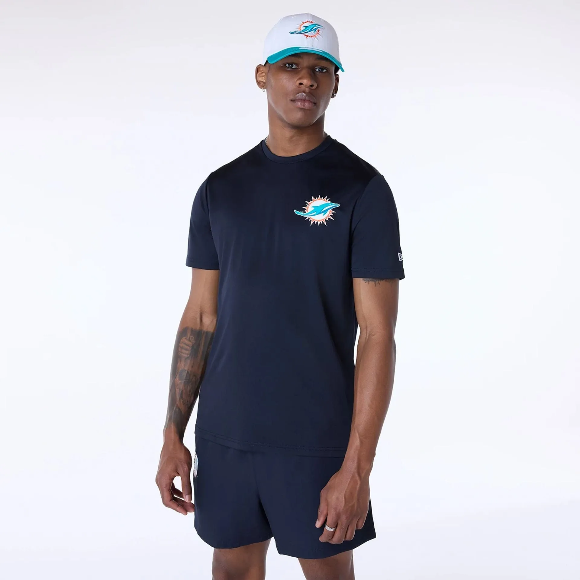 Anti Pilling Fabric Lint Resistant Surface Miami Dolphins NFL Essentials Navy T-Shirt