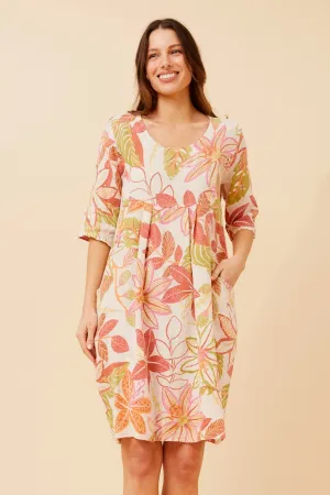 PISA FLORA LINEN DRESS Chic Comfort Look
