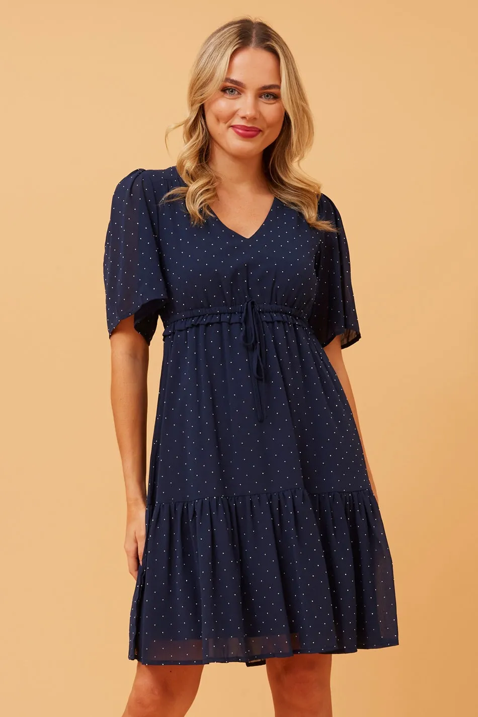 DIAMOND DIAMANTE DETAIL DRESS Sporty-Look