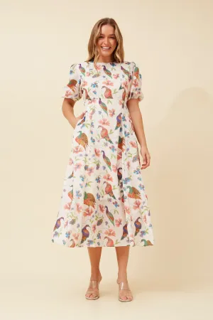 Effortless Layering ALIZA BIRD PRINT DRESS