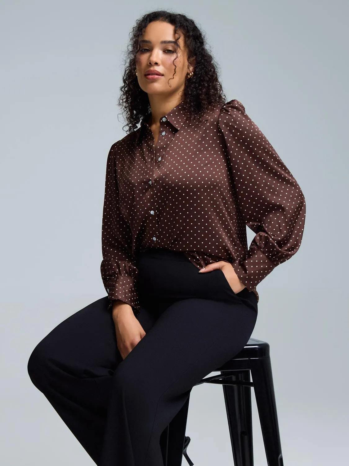 Vacation Mood Polka Dot Blouse