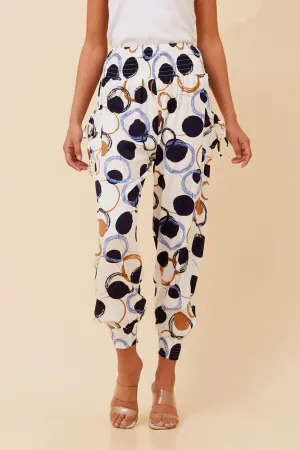 Sleek Waist Core Comfort POLKA DOT PRINT HAREM PANTS
