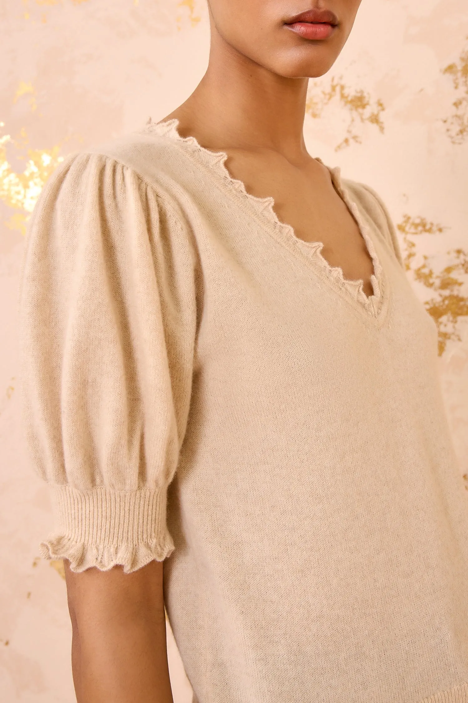 Recycled Polyester SoftTouchLining Polline Short Sleeve Top - Melange