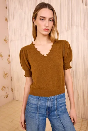 Lake Glow Polline Short Sleeve Top - Umber