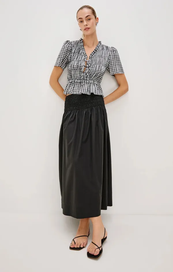 Portia Top in Ash Seersucker Elegant Tunic Trendy Jacket