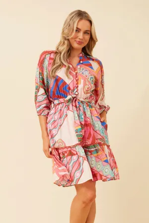 ERIS ABSTRACT PRINT DRESS Warm-Layer