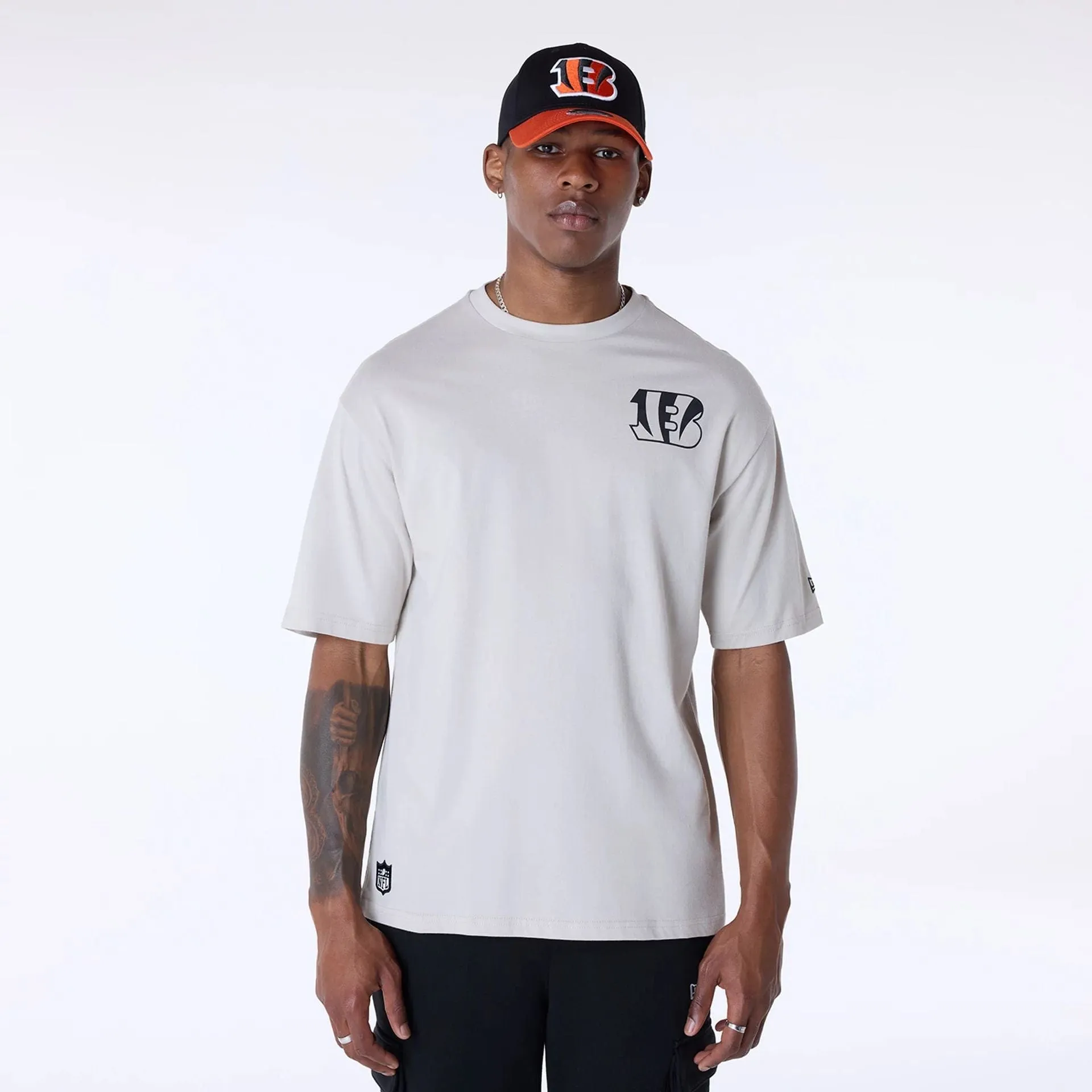 Cincinnati Bengals Super Bowl Graphic Cream Oversized T-Shirt Classic Fit UVProtectionFinish