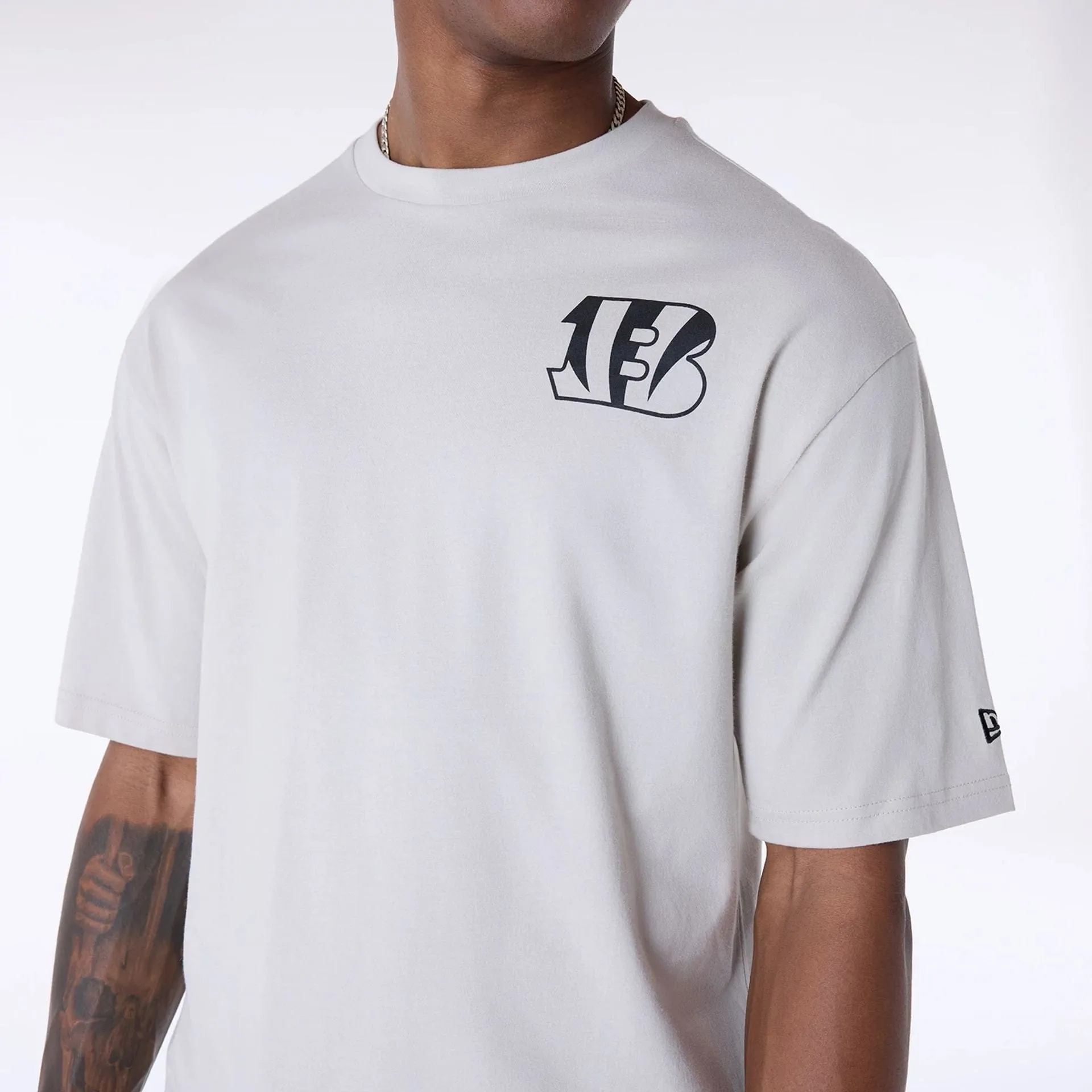 Cincinnati Bengals Super Bowl Graphic Cream Oversized T-Shirt Durable Colorfast Finish