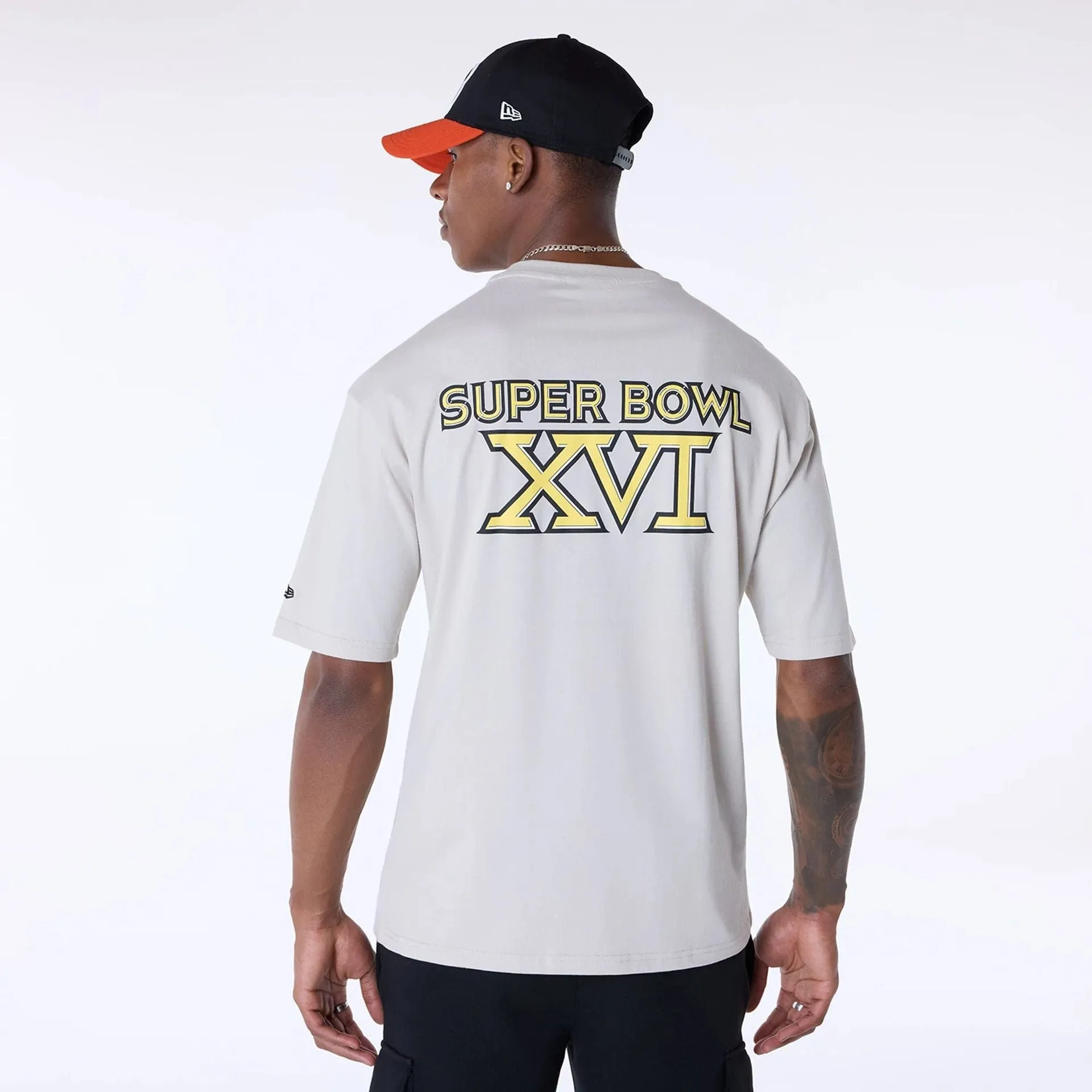 Odor-resistant Slim Comfort Cincinnati Bengals Super Bowl Graphic Cream Oversized T-Shirt