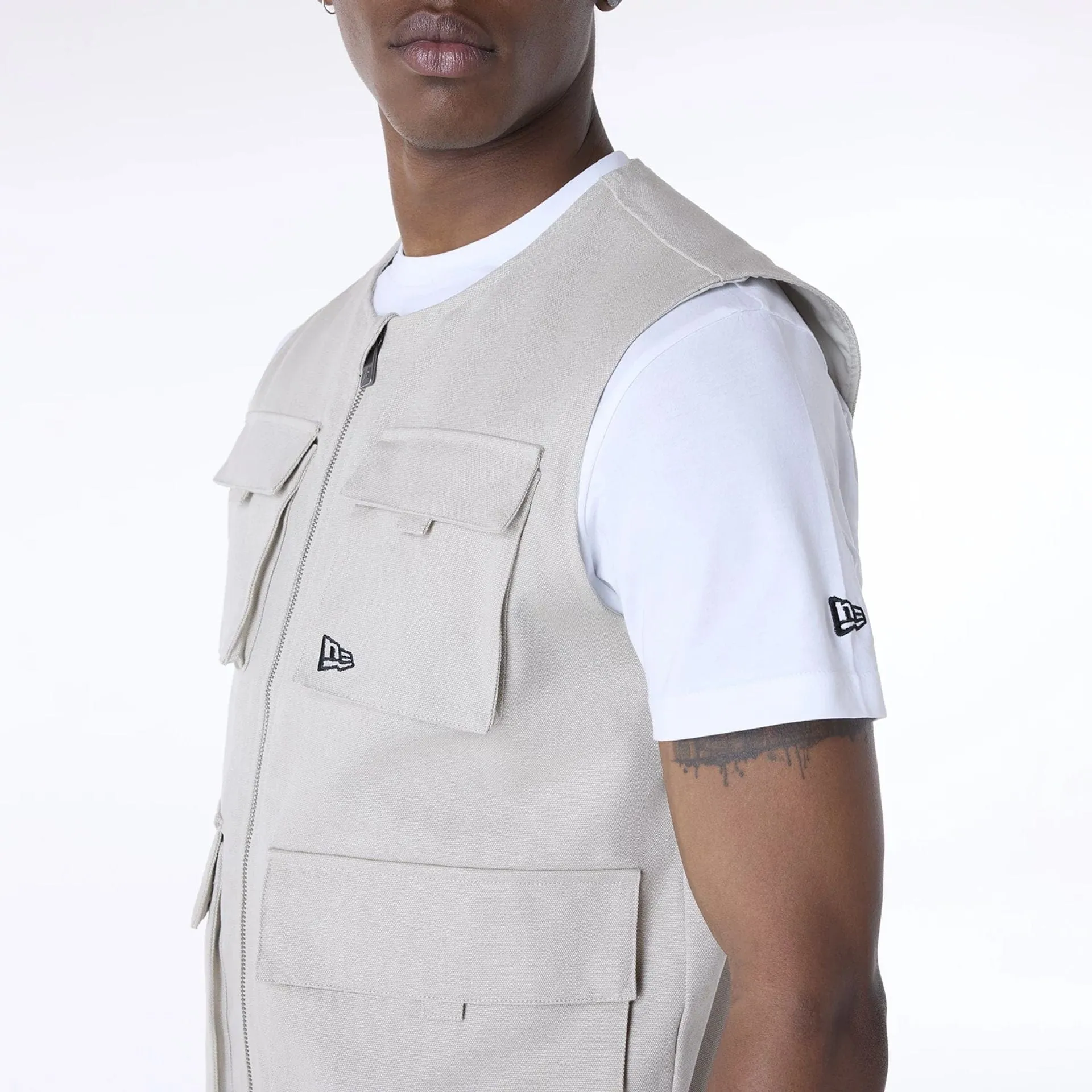 Effortless Comfort Soft Texture New Era Essential Cream Utility Vest