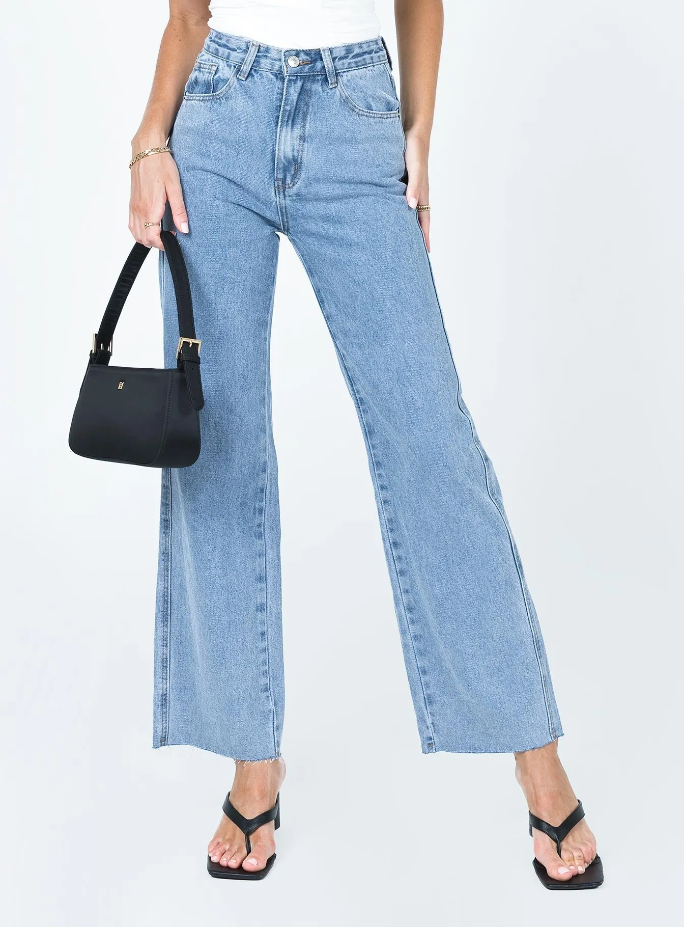 Arlington High Rise Straight Leg Jeans Denim Crisp Look