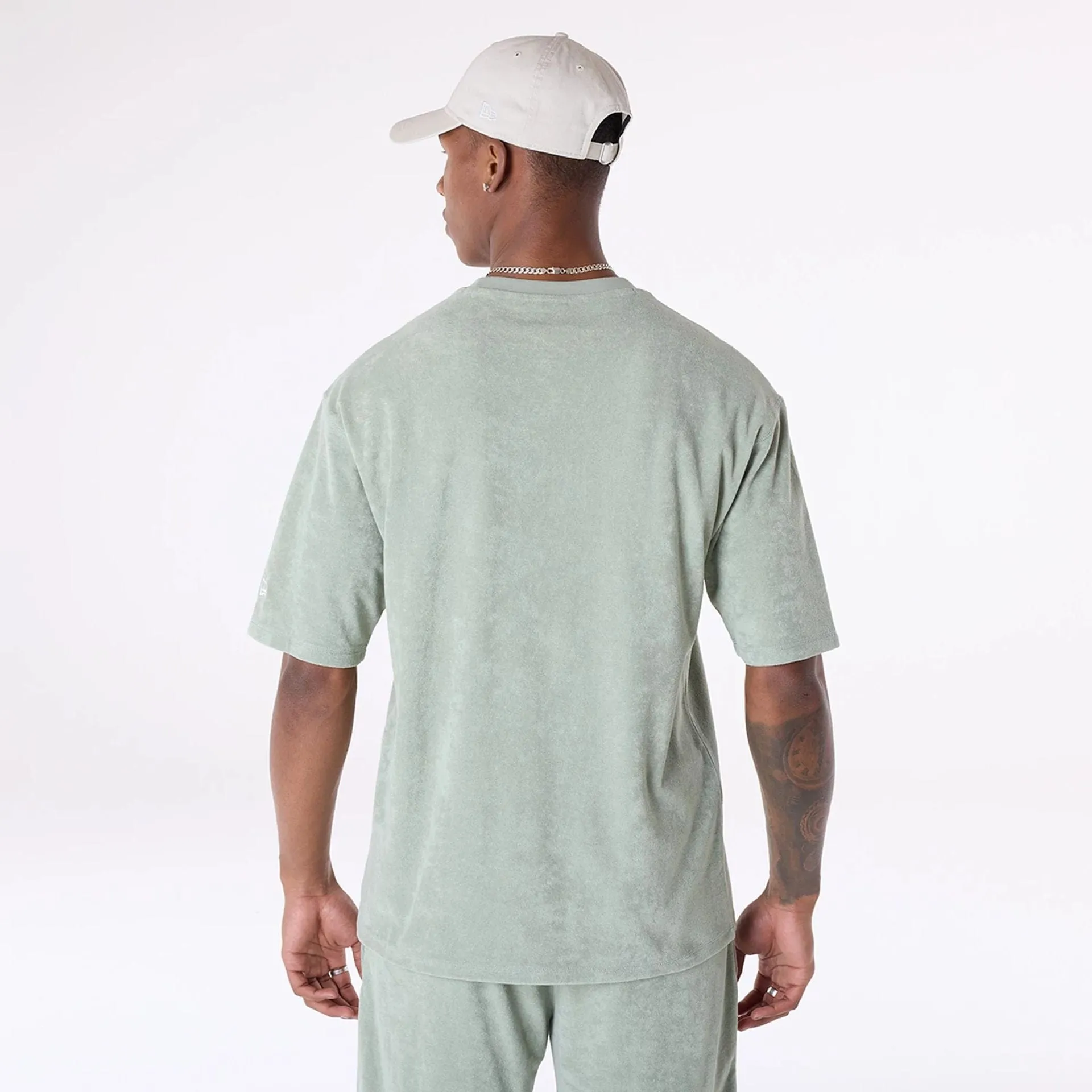 New Era Towelling Pastel Green Oversized T-Shirt Bold Comfort