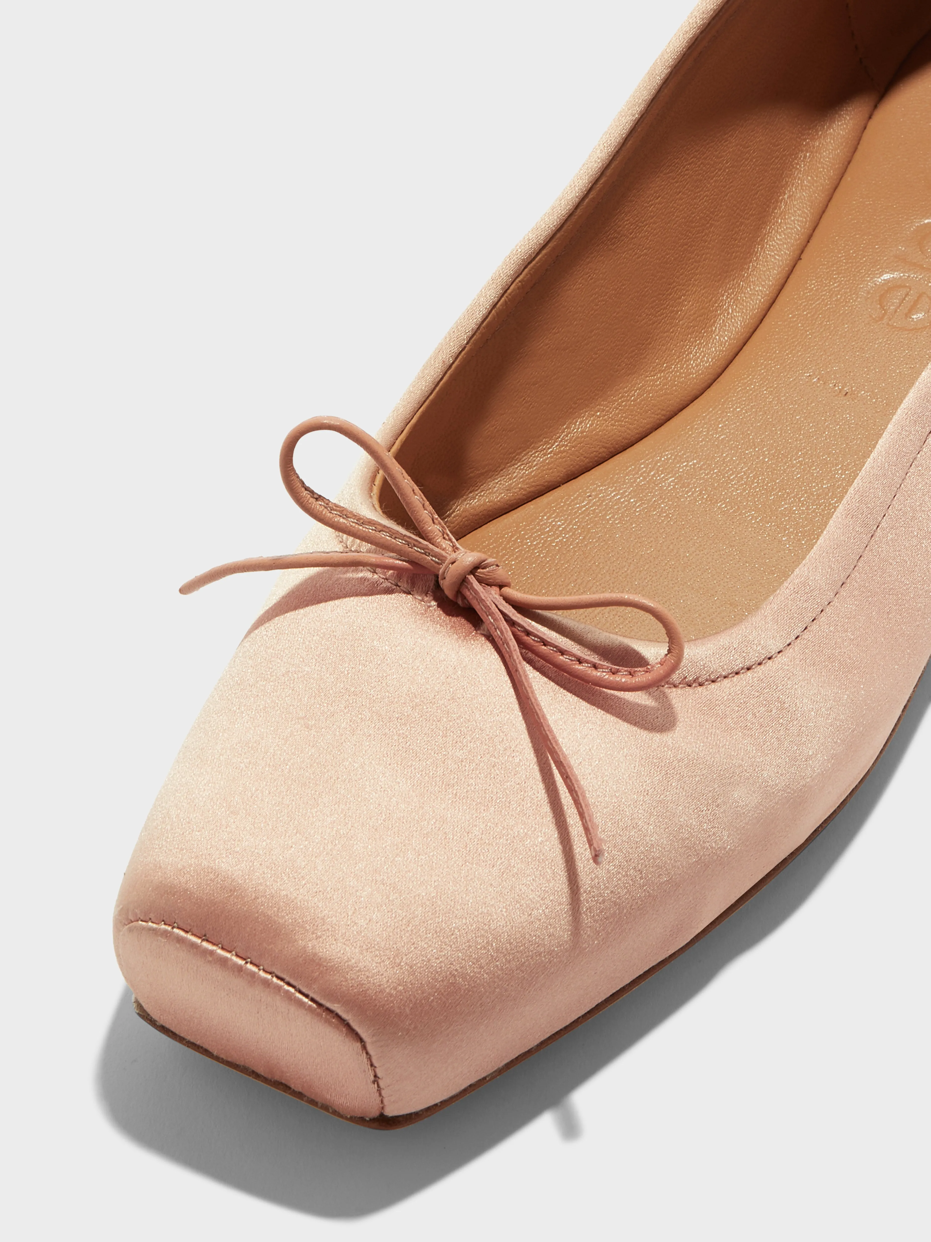 Textured Grip Smooth Step Gabriella Satin Ballet Flats