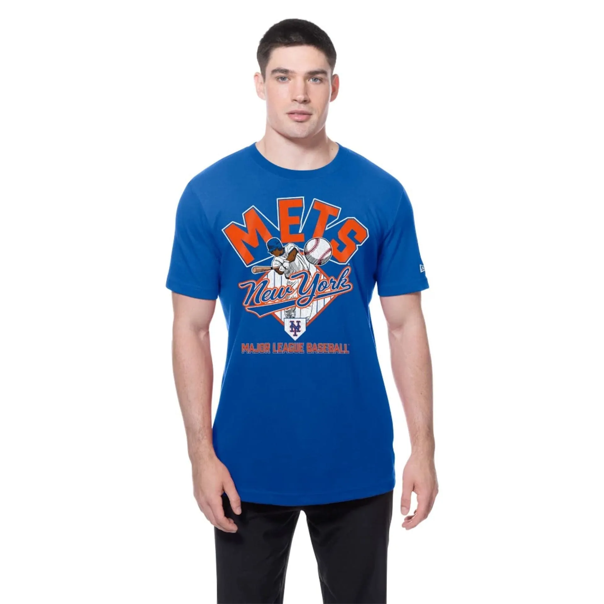 Sport Layer Fit Cozy and Fashionable New York Mets MLB Batting Practice Blue T-Shirt