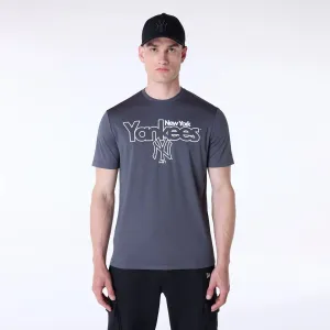 New York Yankees MLB Essentials Dark Grey T-Shirt Layered Collar Structure