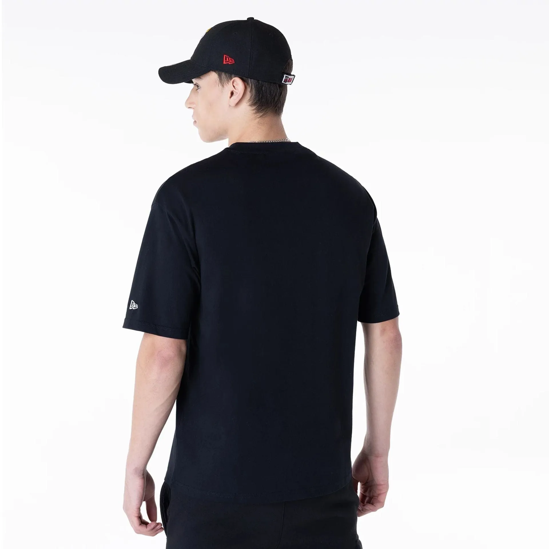 Miami Heat NBA Graphic Black Oversized T-Shirt Smooth Look Temperature Regulating