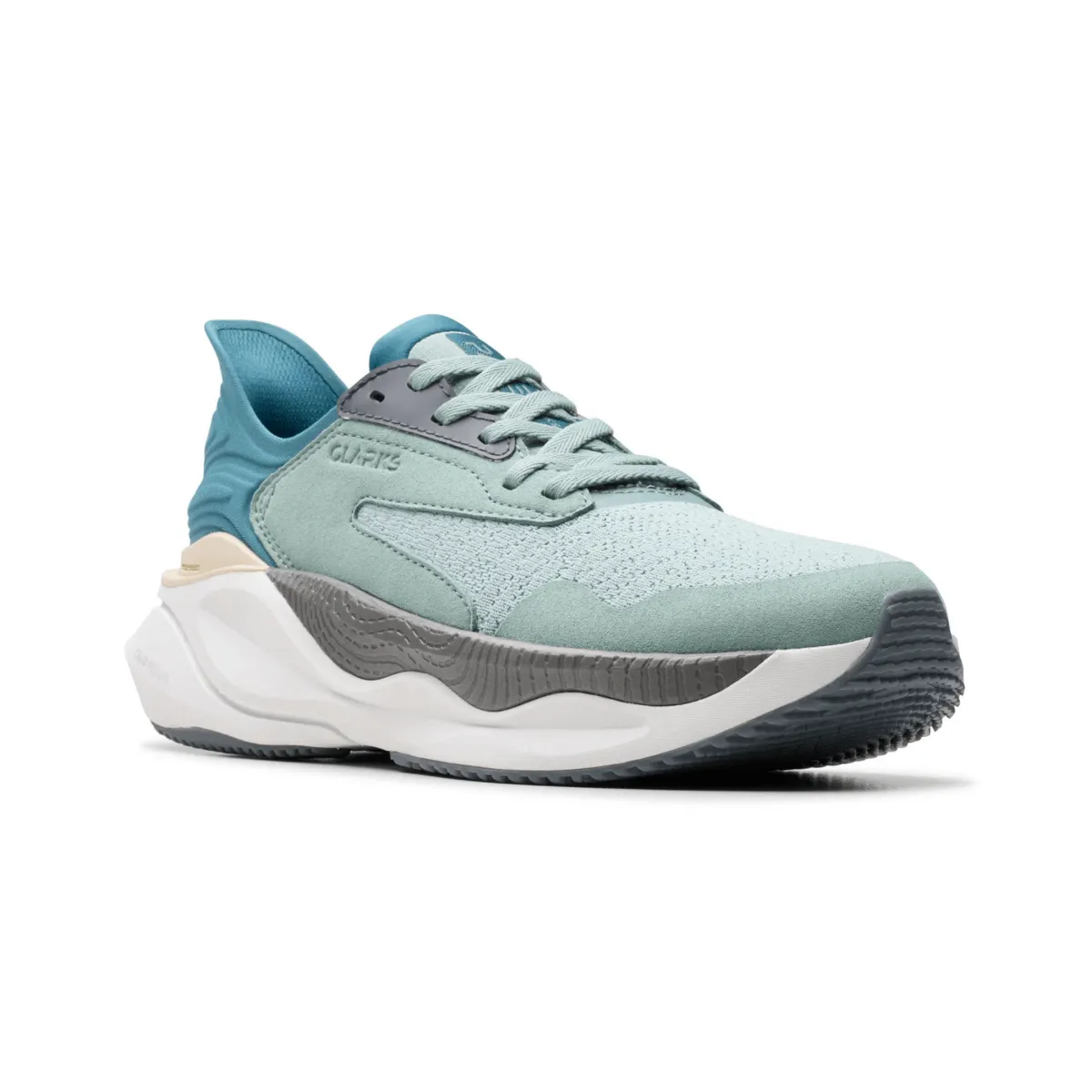 TPU sole Clarks Women's Pace Aqua Combination Mesh