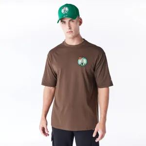 Comfy Look Boston Celtics League Essential Dark Brown Oversized T-Shirt