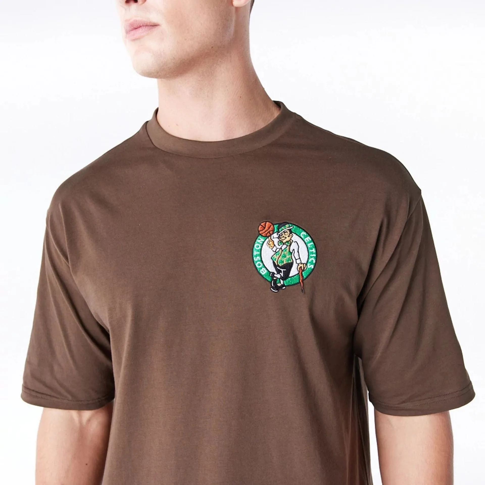 Ethically Sourced Material Boston Celtics League Essential Dark Brown Oversized T-Shirt