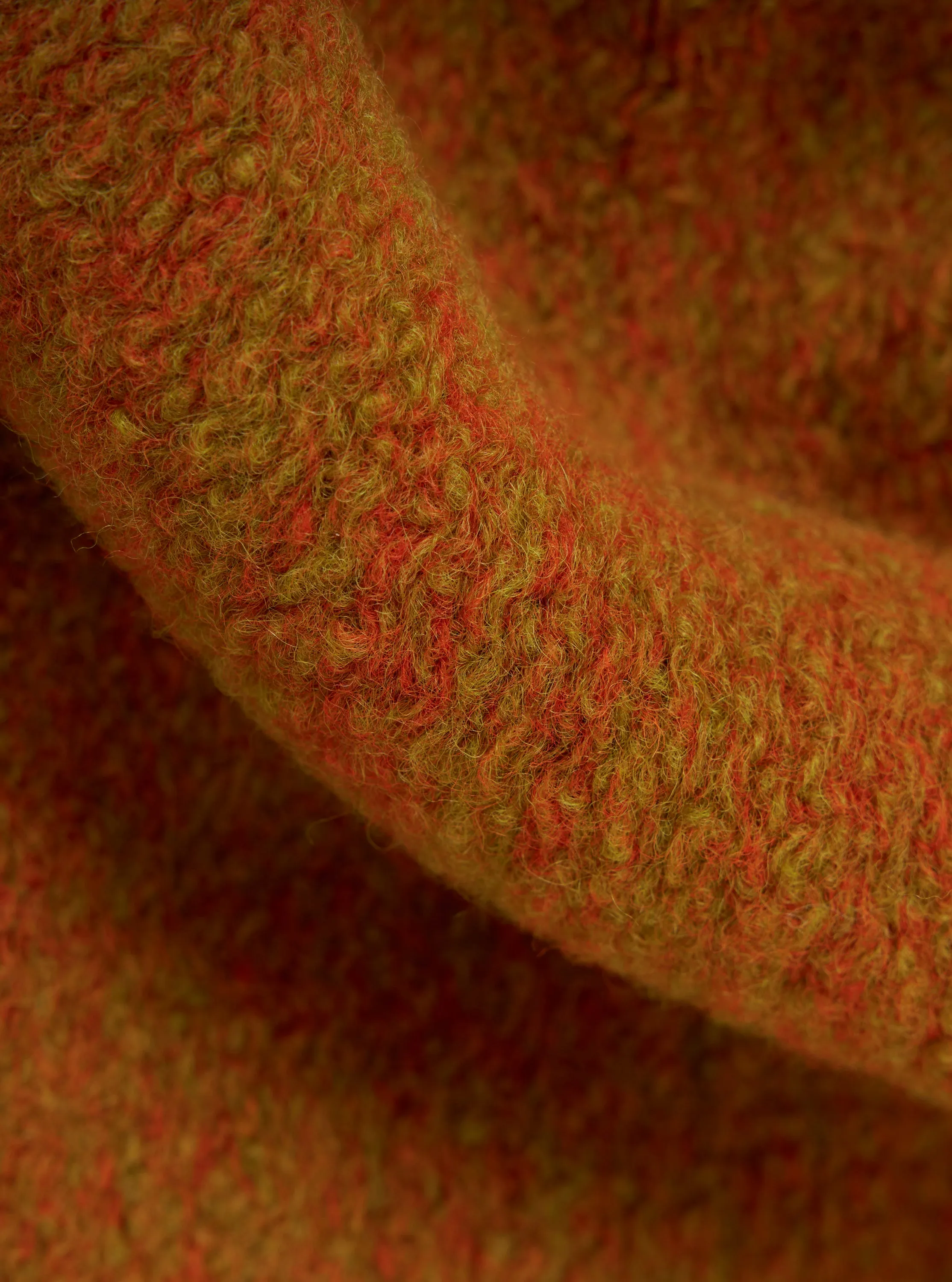 Orange Six Wool Fleece Climbing Jacket Active Style