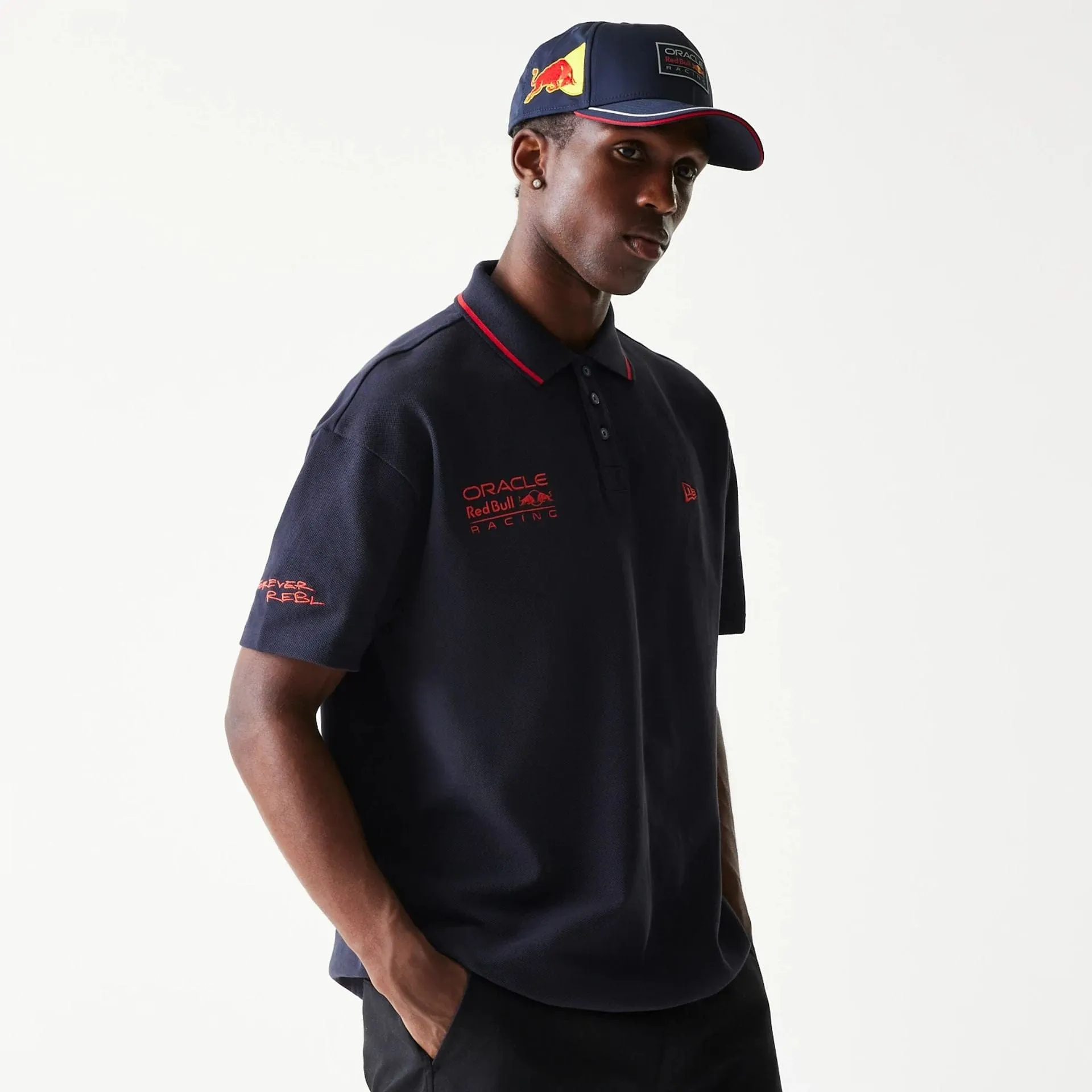Red Bull Racing Dark Blue Polo T-Shirt Travel convenience