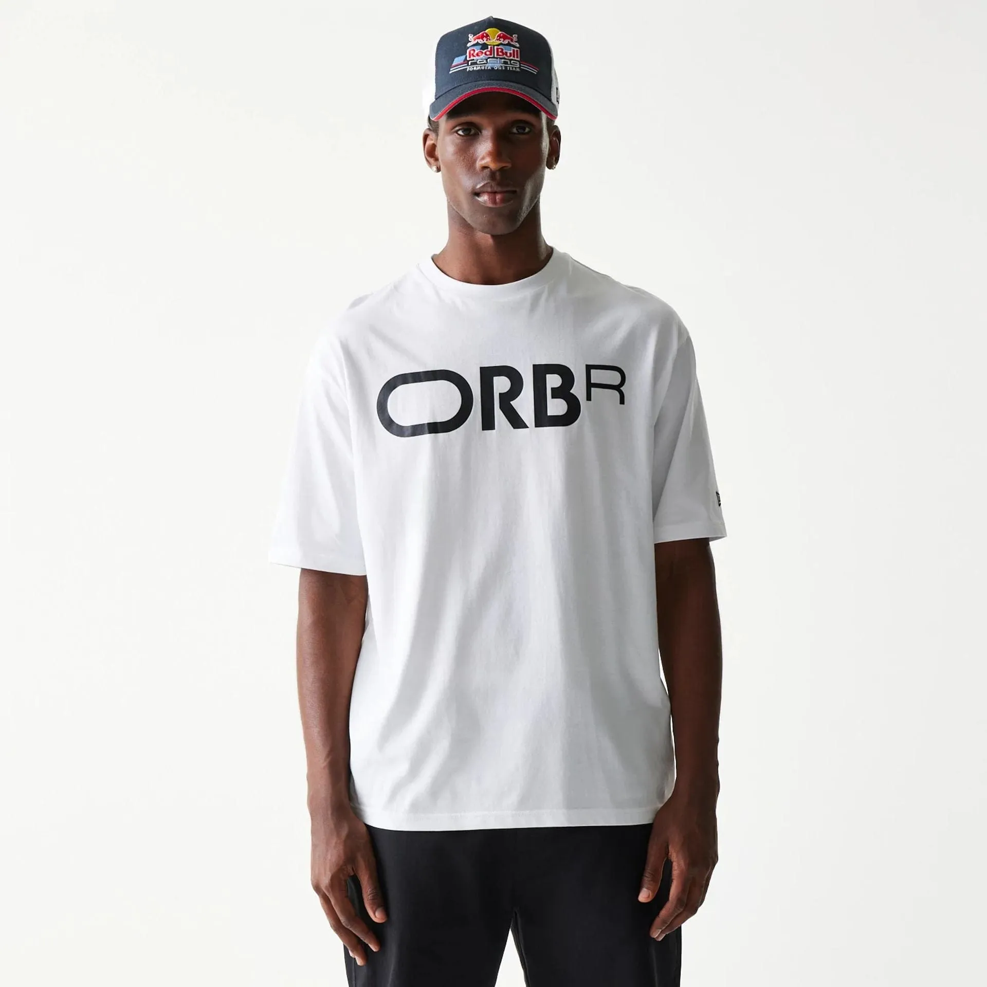 Red Bull Racing Profile White Oversized T-Shirt Street Comfort Style