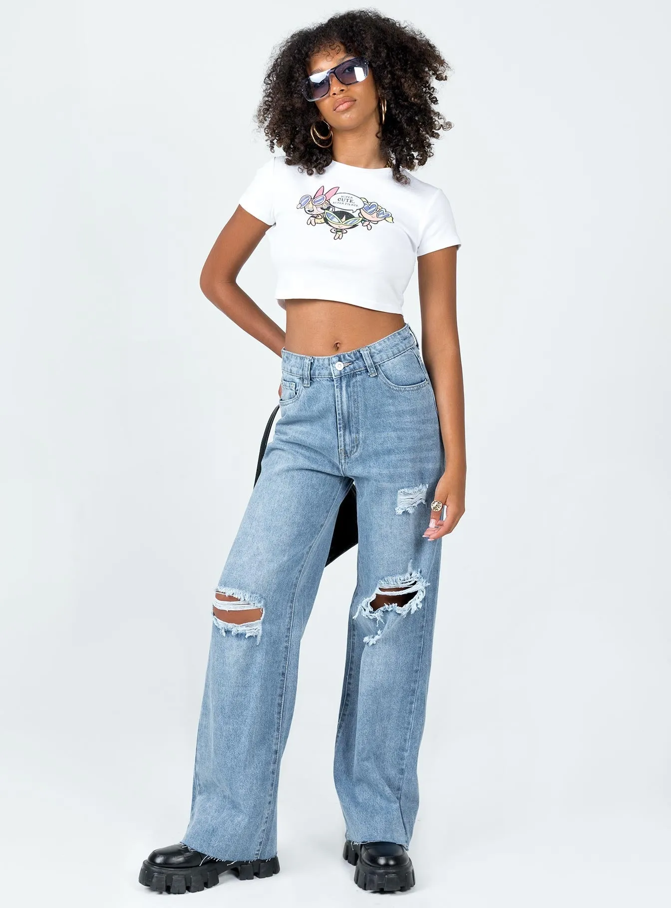 Streetwear Fan Earthy High Quality Tailored Cut Meliana Wide Leg Denim Jeans