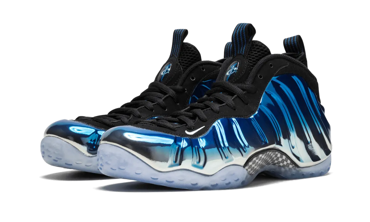 Air Foamposite One PRM "Blue Mirror" logo - rhinestoned shoes Work Shoes
