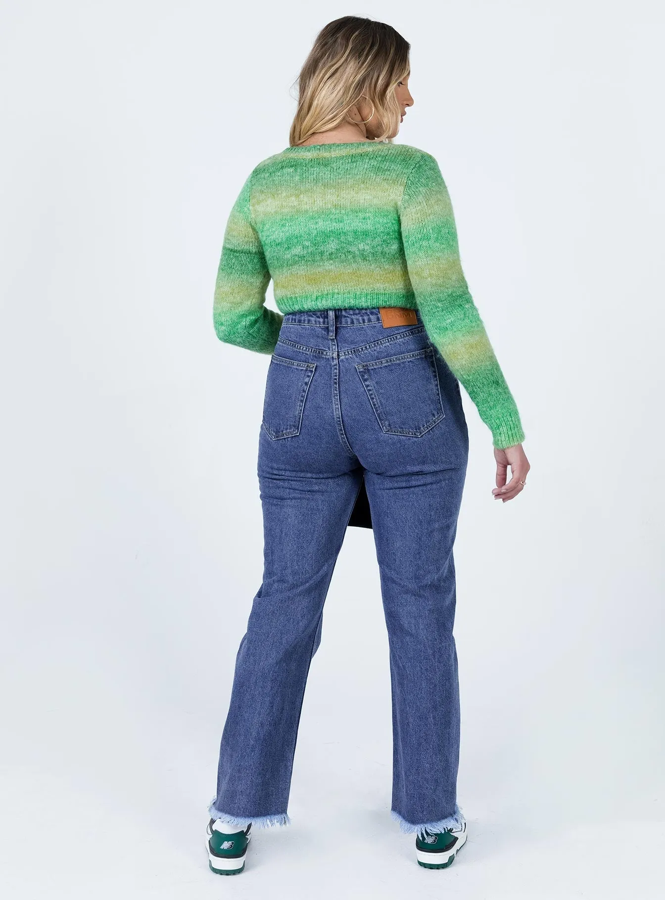 Reine Yolk Detail Denim Jeans Essential Piece Daily Go-To