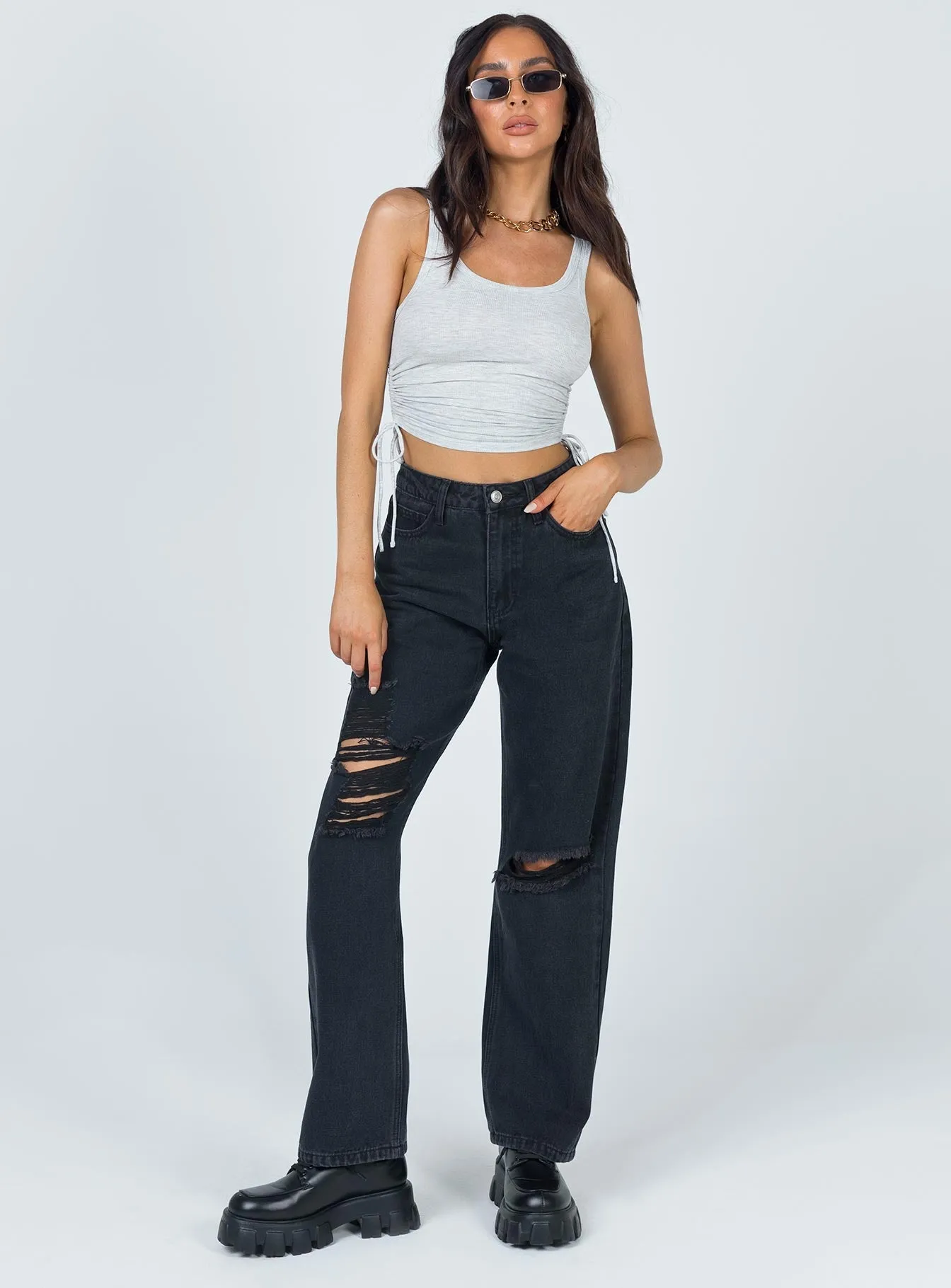 Fraya High Rise Boyfriend Jeans Denim Eco Friendly Dye Process