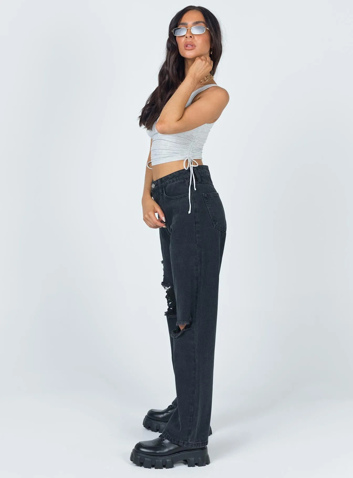 Fraya High Rise Boyfriend Jeans Denim Party Look Weekend Warrior