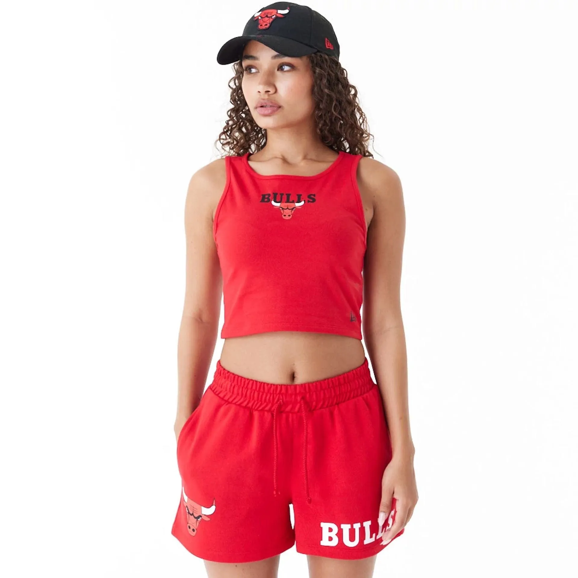 Chicago Bulls Womens NBA Team Logo Red Crop Tank Top Limited Edition