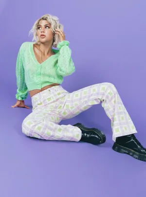 Quick Dry Technology The Ragged Priest Trail Denim Jeans Green Check