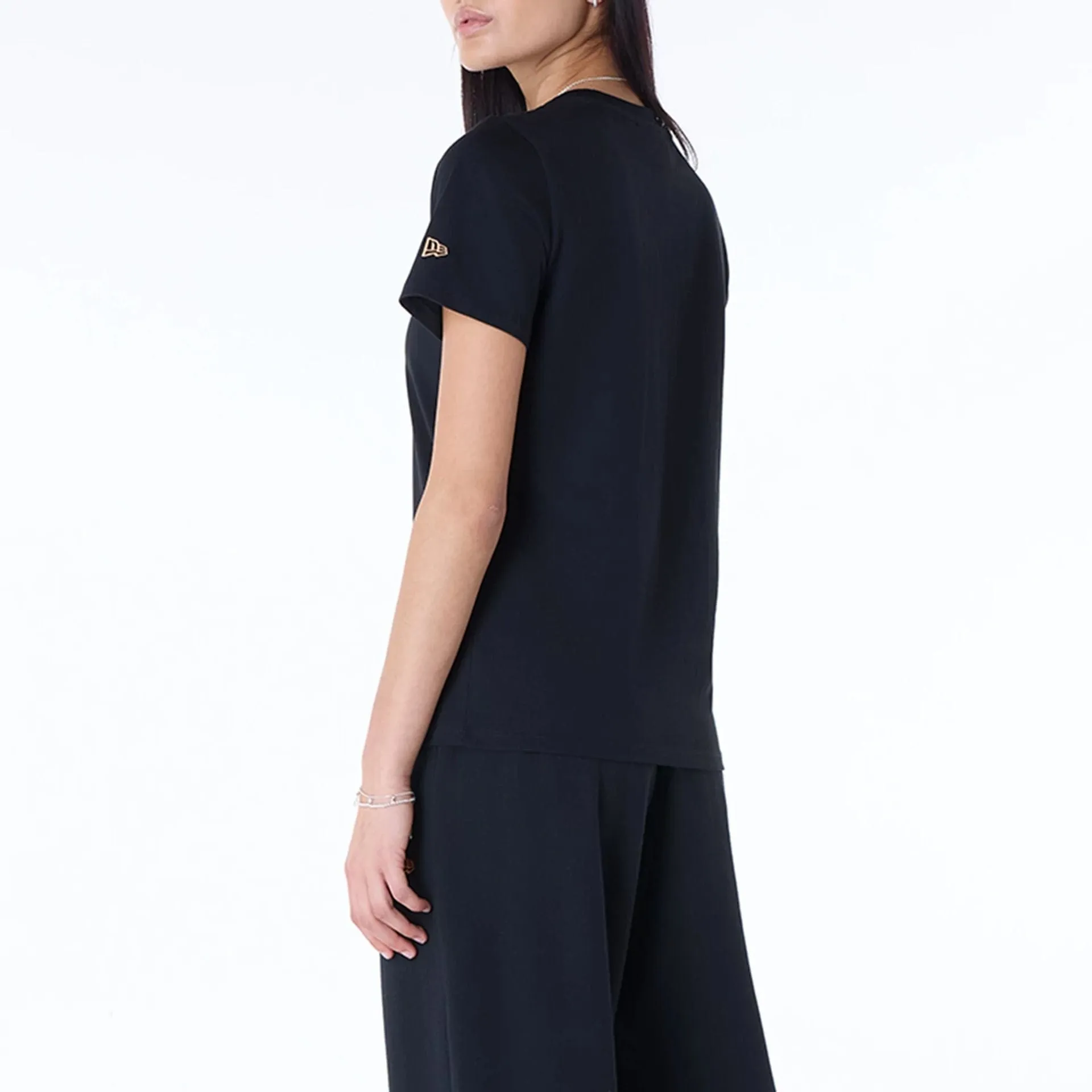 Easter OversizedSilhouette New York Yankees Womens MLB Black T-Shirt