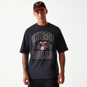 OdorResistantTechnology Chicago Bulls NBA Distressed Black Oversized T-Shirt