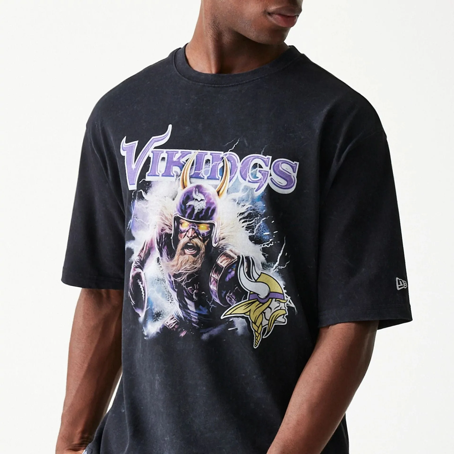 Indoor clothing Minnesota Vikings NFL Games Premium Apparel Black Oversized T-Shirt