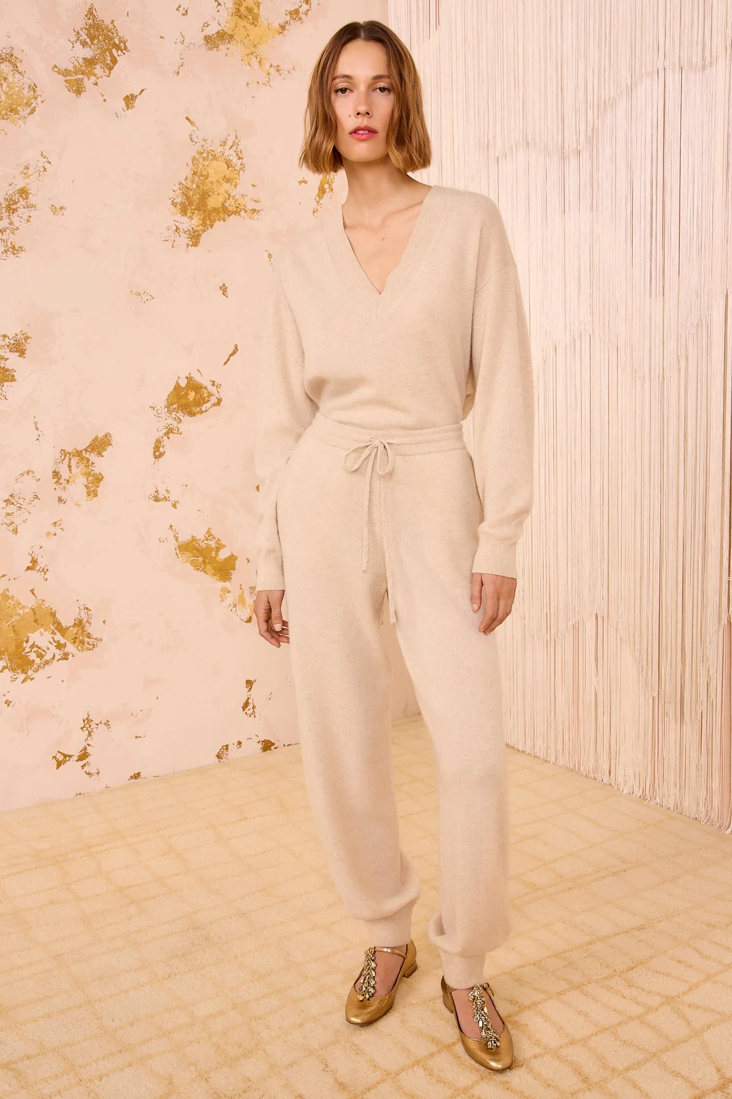 Lightweight insulation Danica Cashmere Pants - Melange