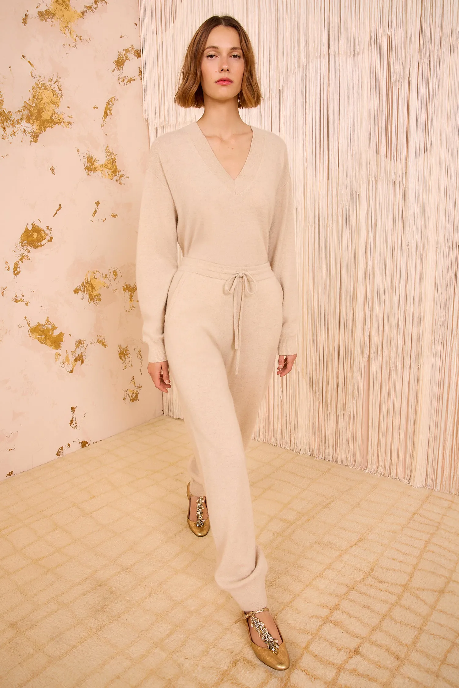 NoSlipTrims Carnival Look Danica Cashmere Pants - Melange