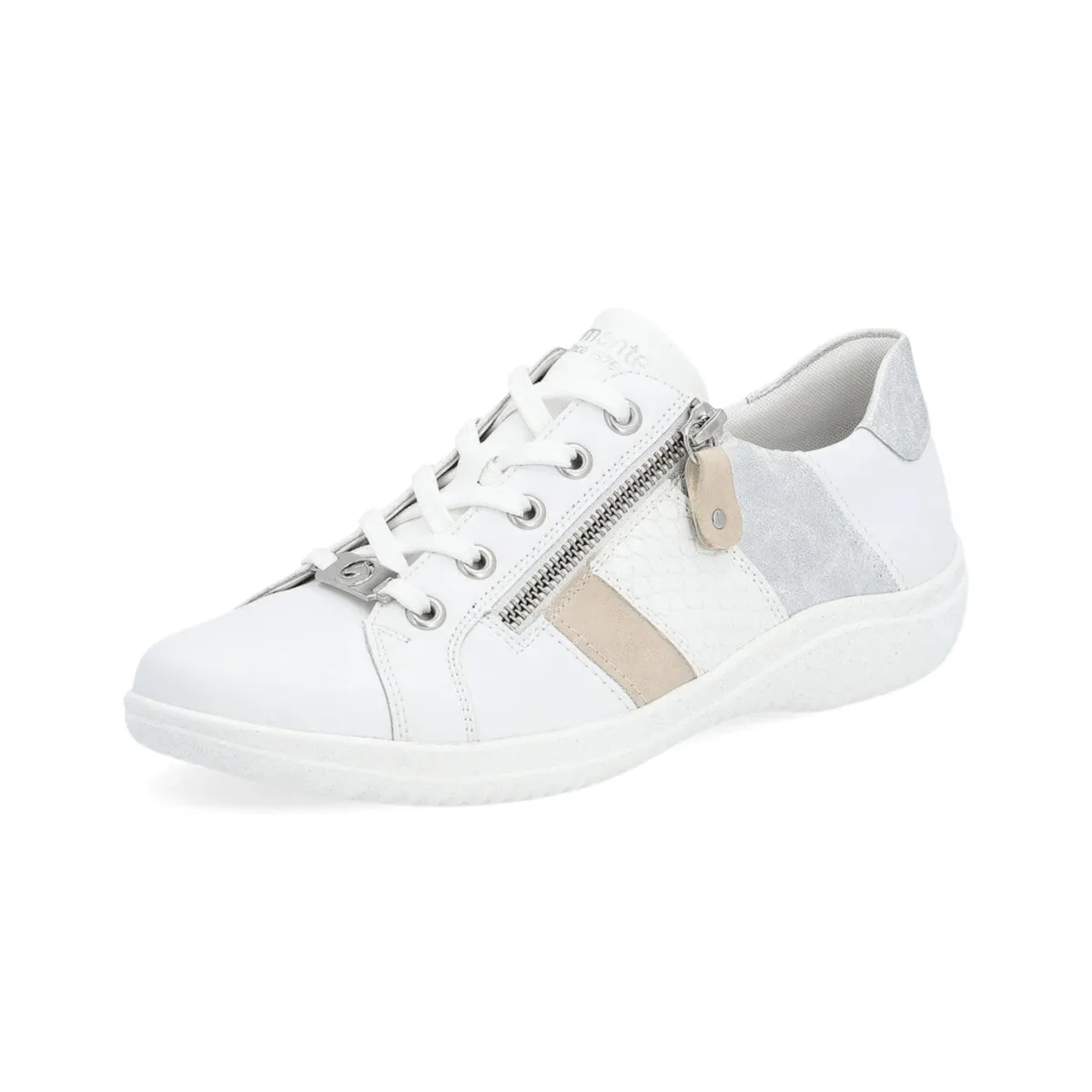 High Step Rieker Woman's Louann D1E00-81 White/Rose/Ice