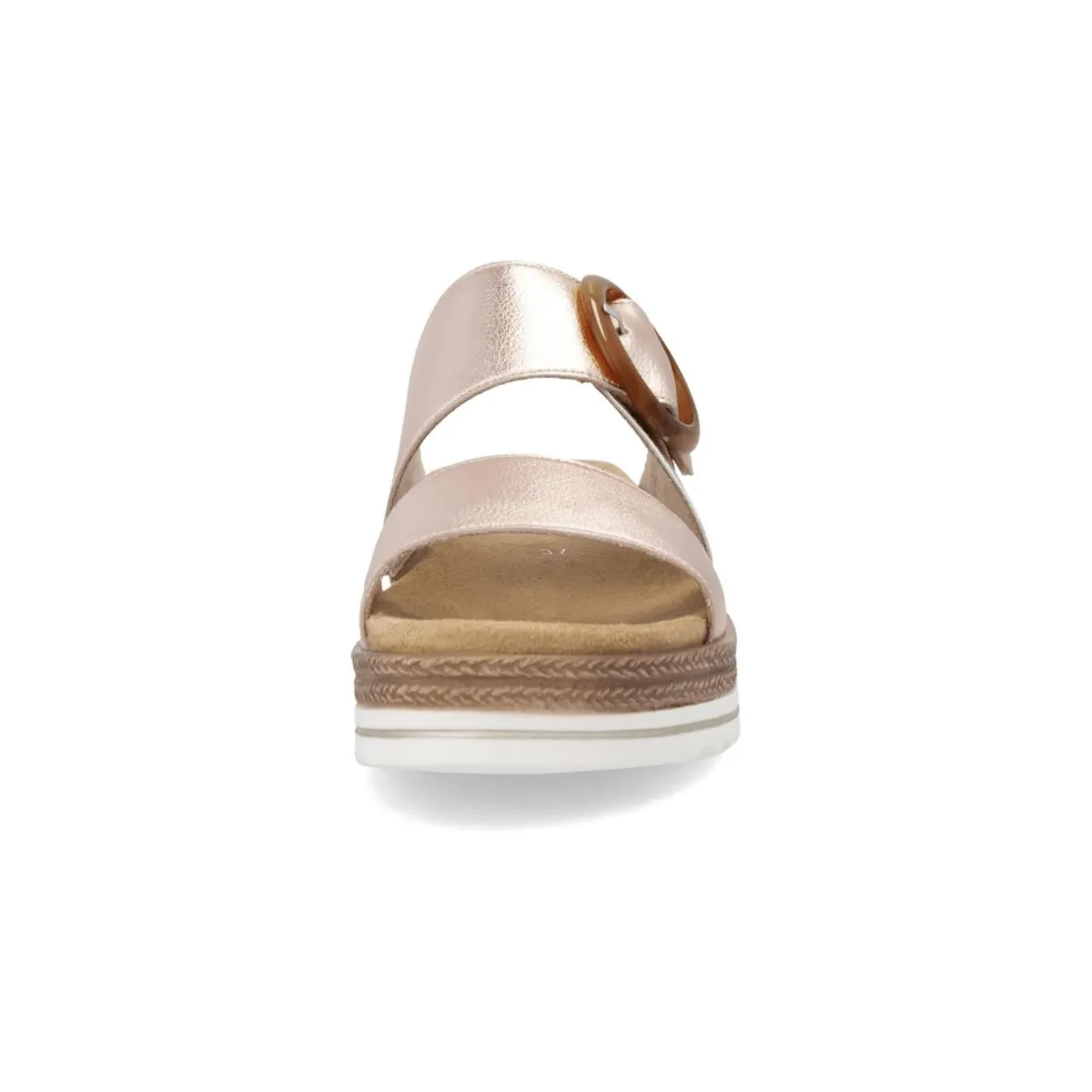 Rieker Women's D0Q51-90 Jocelyn Copper Leather Neutral palette