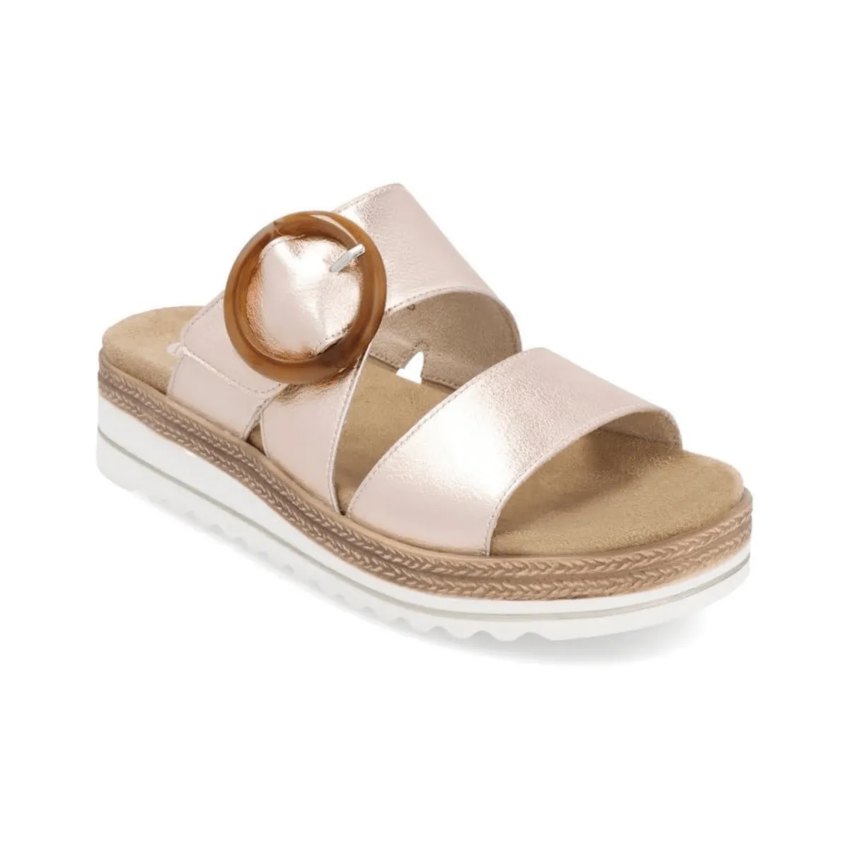 Rieker Women's D0Q51-90 Jocelyn Copper Leather Breathable Build Street Casual