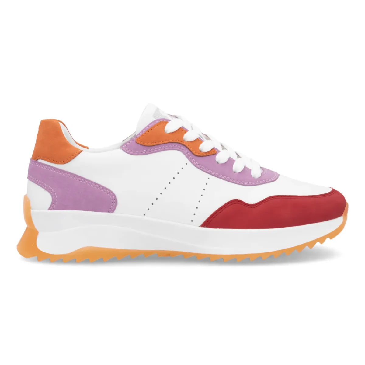Rieker Women's W1308-80 Dhara Flame/White/Lilac/Pumpkin Family Out Office Fit