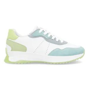 Rieker Women's W1308-81 Dhara Lagoon/White/Blue/Light Mint/Lime Active Gear