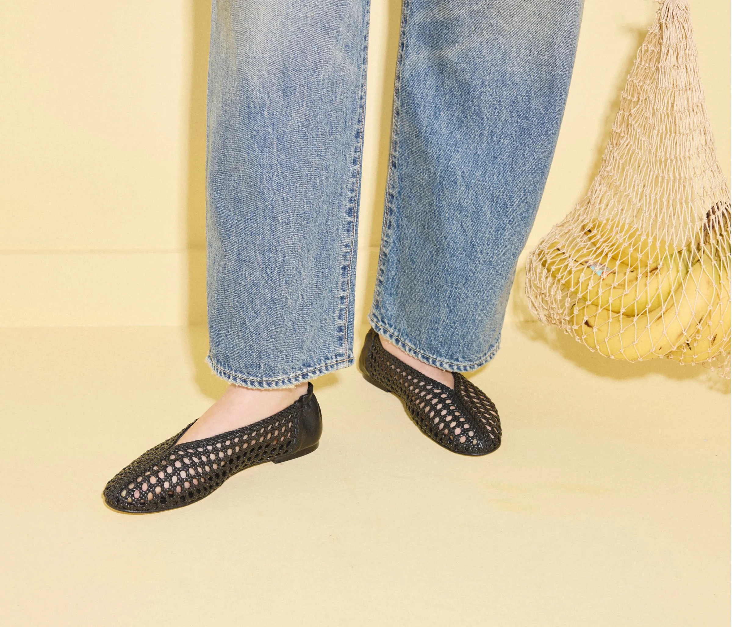 RILEY OPEN WEAVE BALLET FLAT Clean Stitch