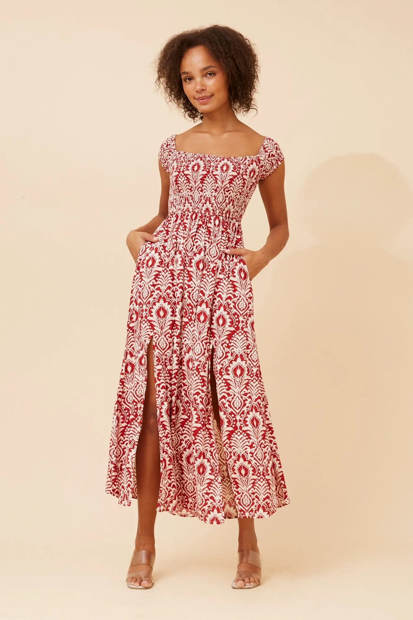 ROBIN OFF-SHOULDER MAXI DRESS Organic-Fabric