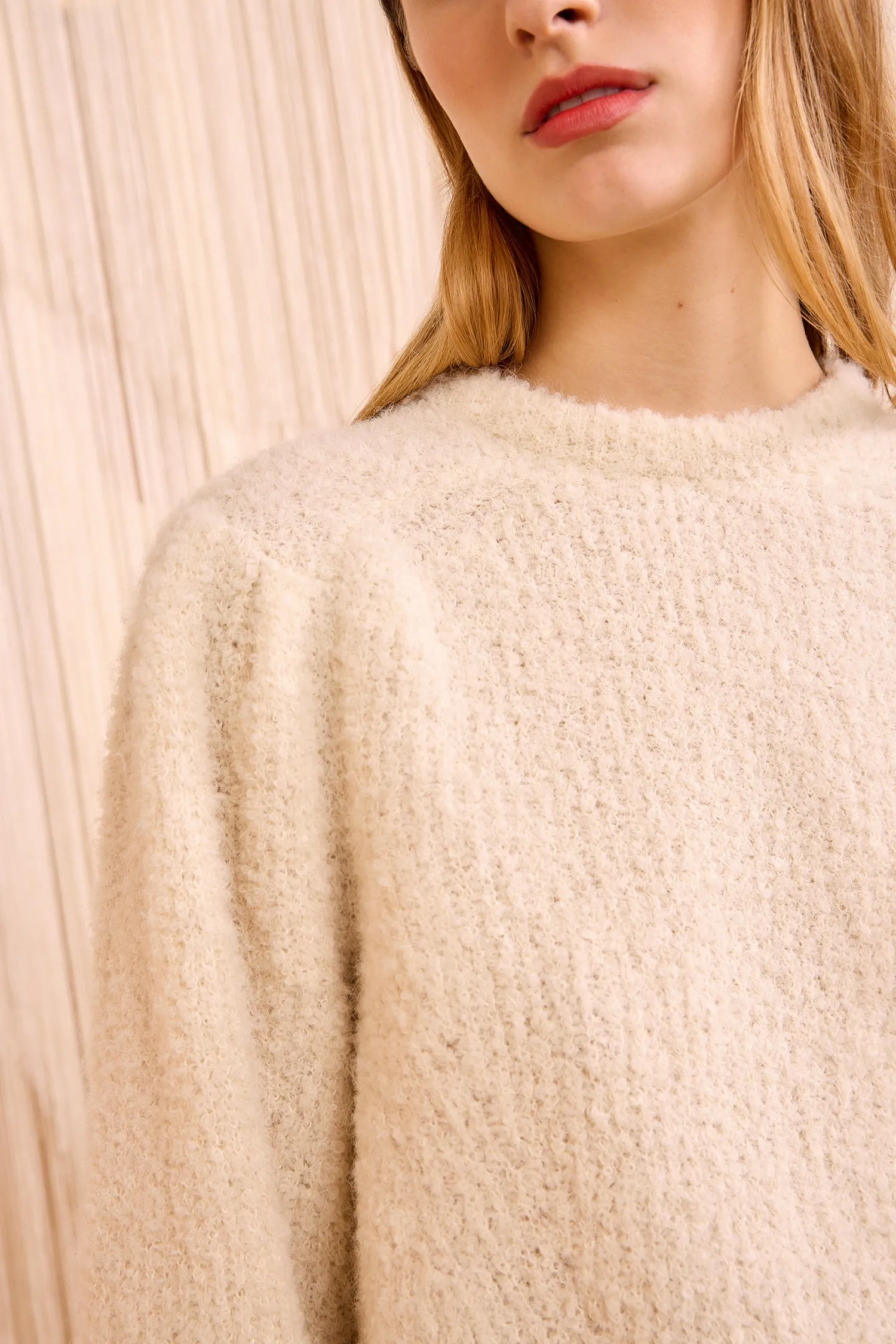 Romily Alpaca Long Sleeve Pullover - Cowrie Fire Glow