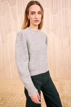 Romily Alpaca Long Sleeve Pullover - Pebble BiasCut Trims Seamless transition